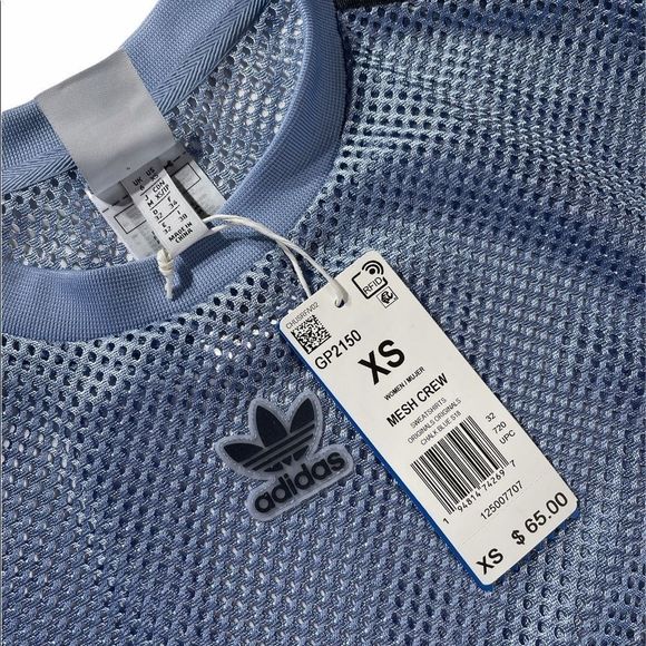 NWT Adidas Originals Mesh‎ Crew Sweatshirt Size XS - Picture 1 of 5